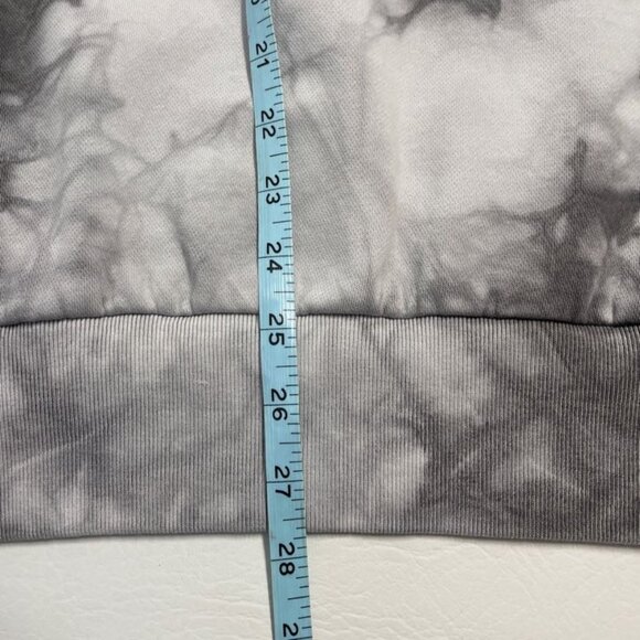 Adidas Hoodie Sweatshirt Mens Sz Large All Szn Fleece Washed Gray Tie Dye Pocket - Picture 15 of 15